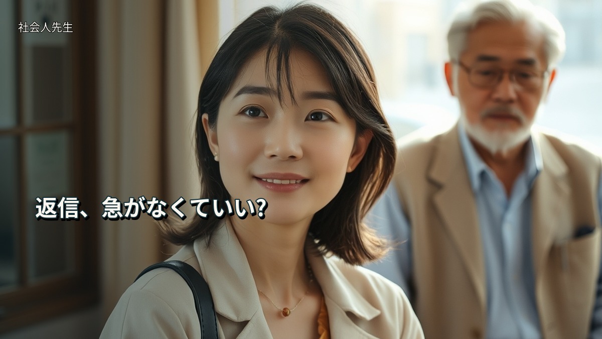 返信、急がなくていい?