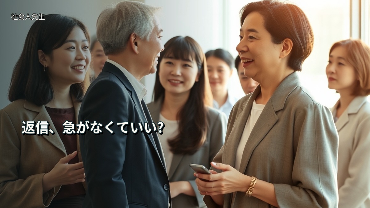 返信、急がなくていい?