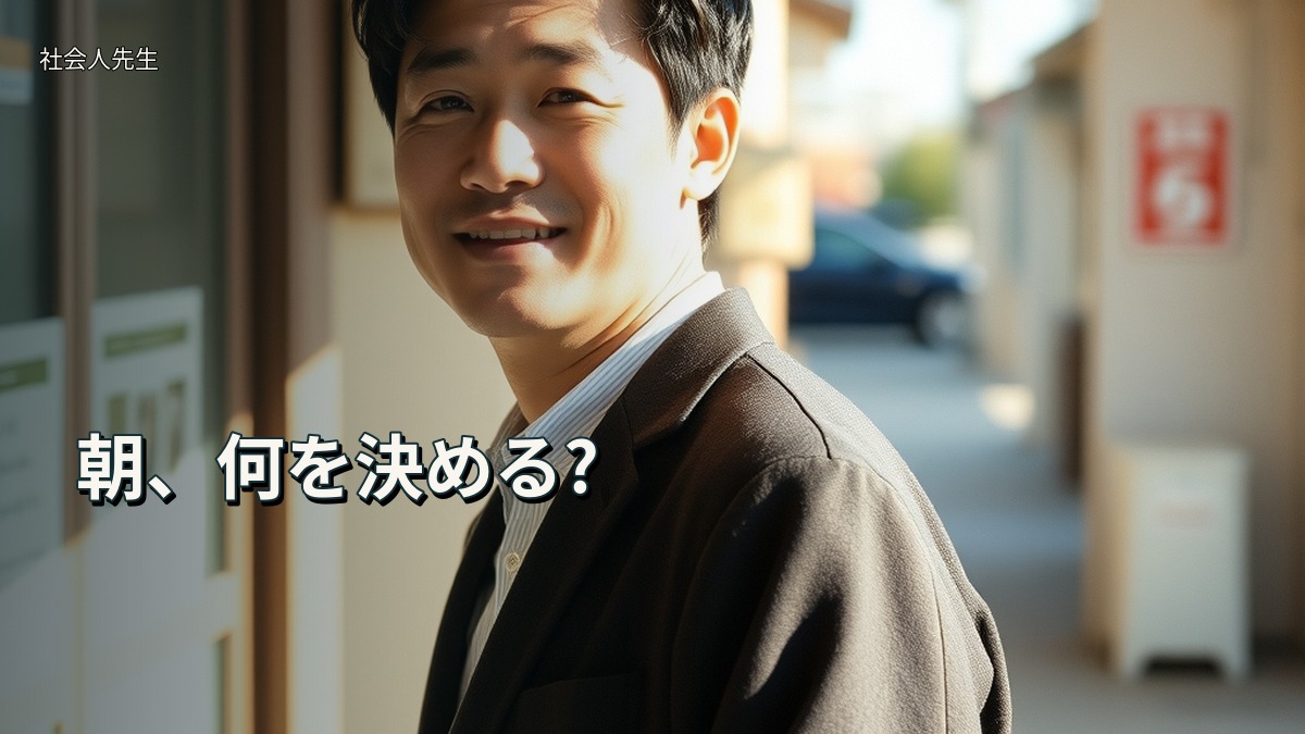 朝、何を決める?