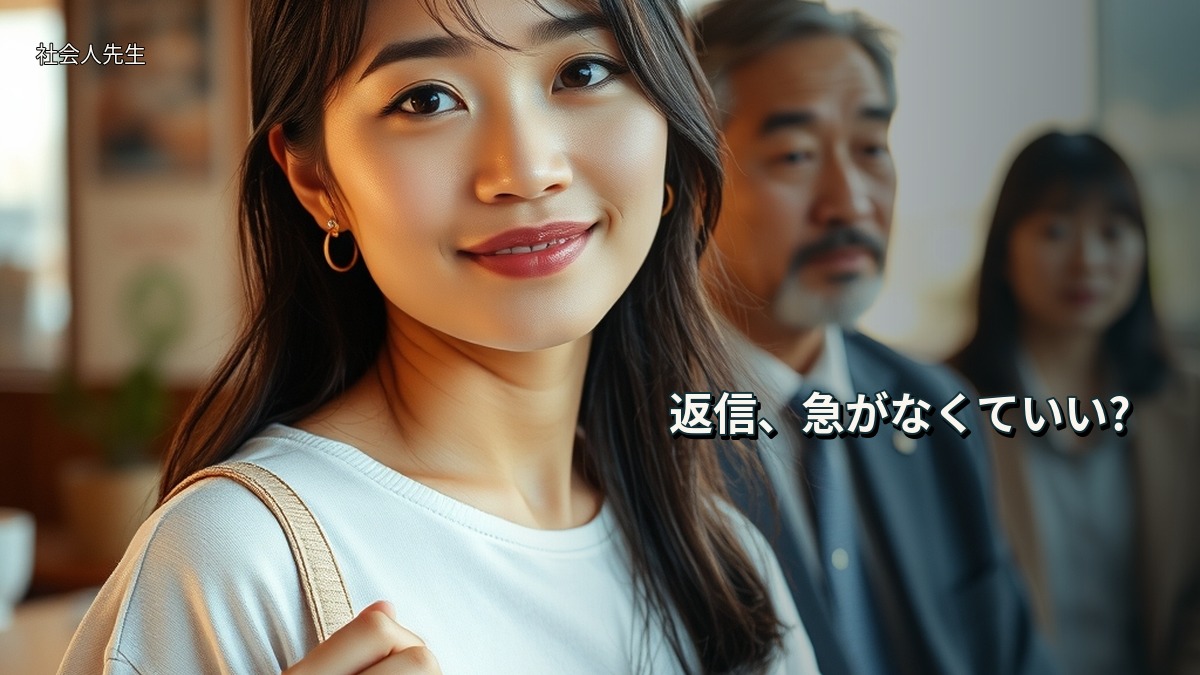 返信、急がなくていい?
