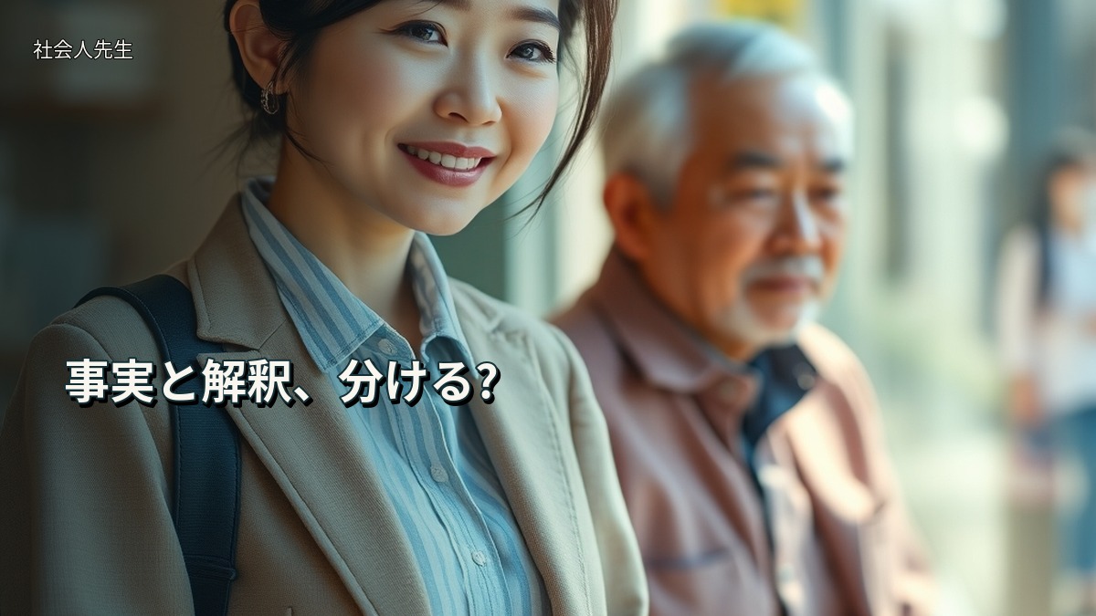 事実と解釈、分ける?