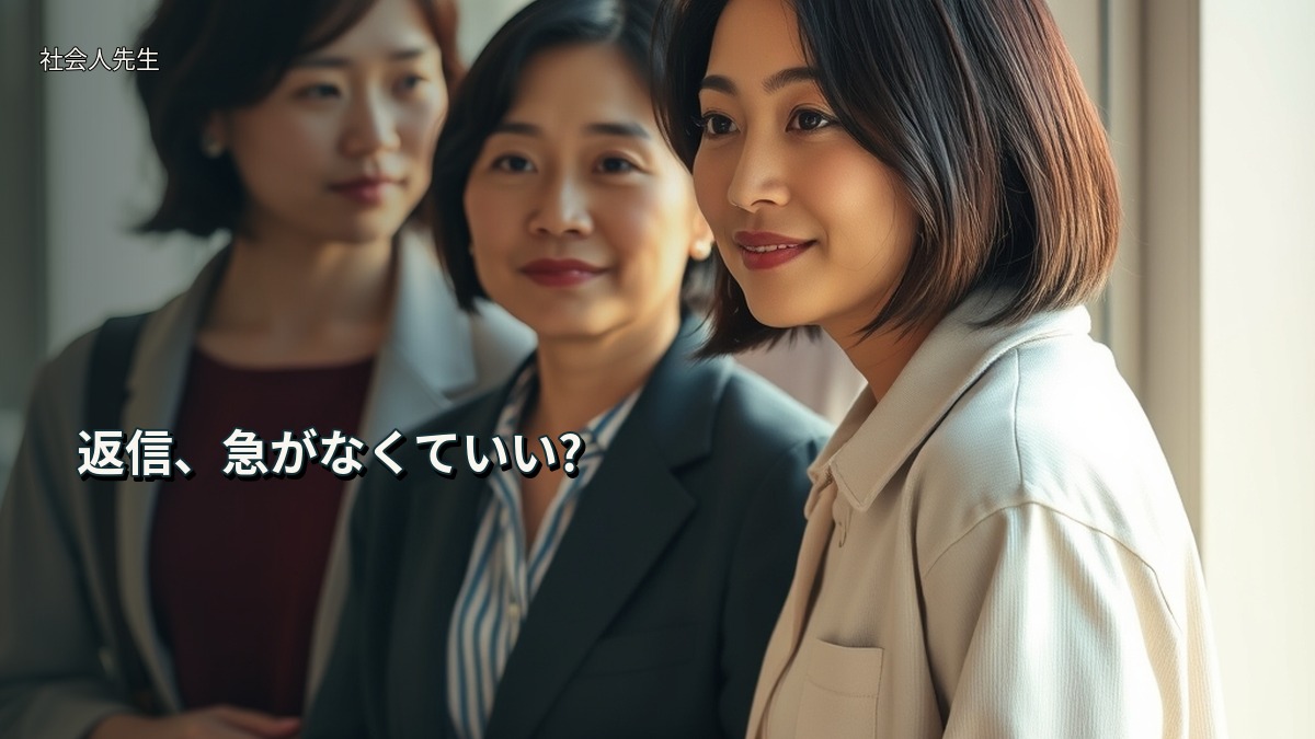 返信、急がなくていい?