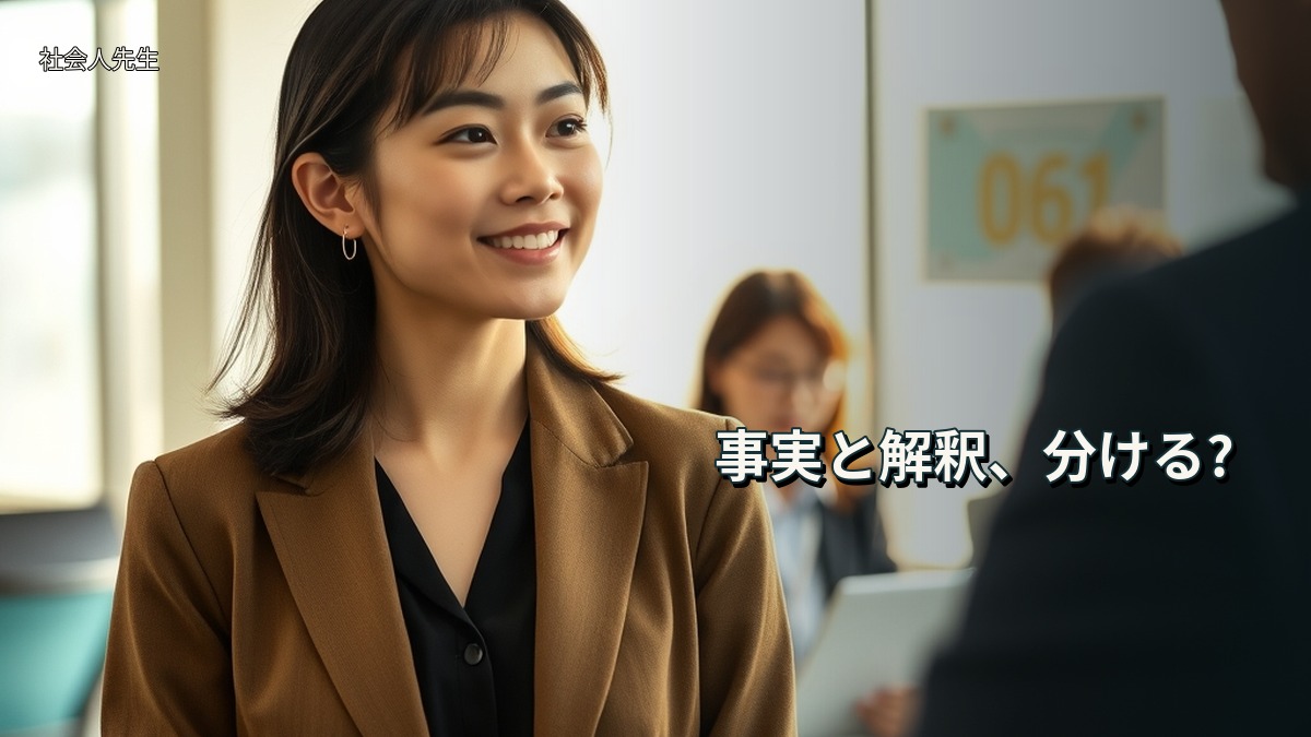 事実と解釈、分ける?