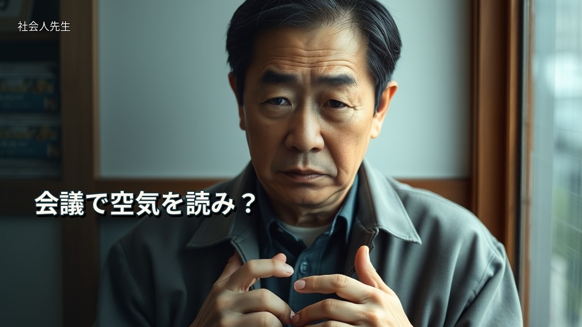 会議で空気を読み？
