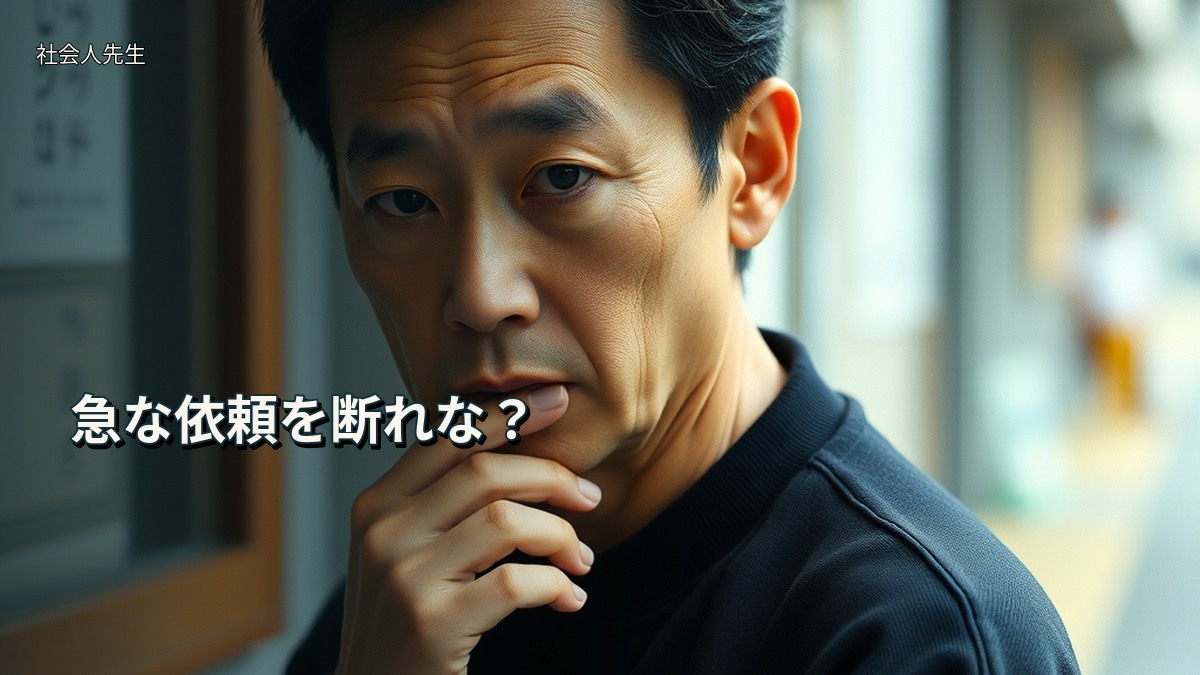 急な依頼を断れな?