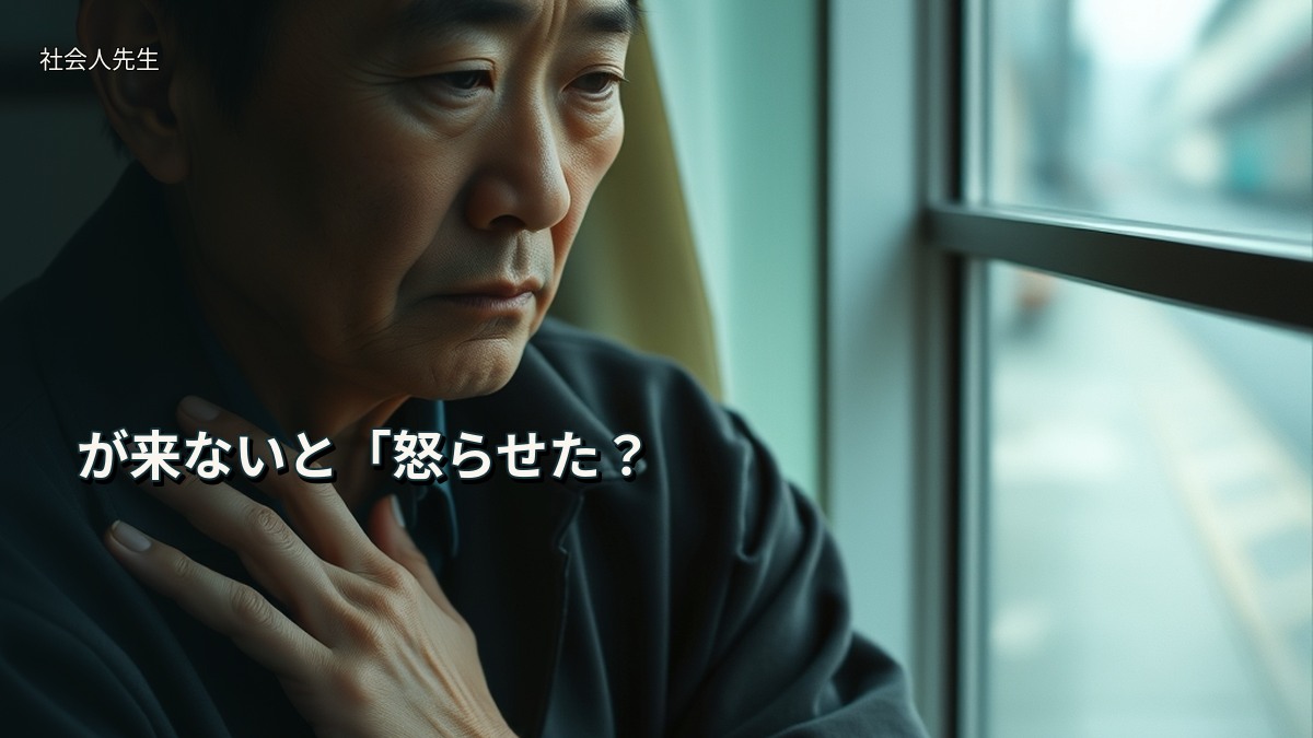 が来ないと「怒らせた？