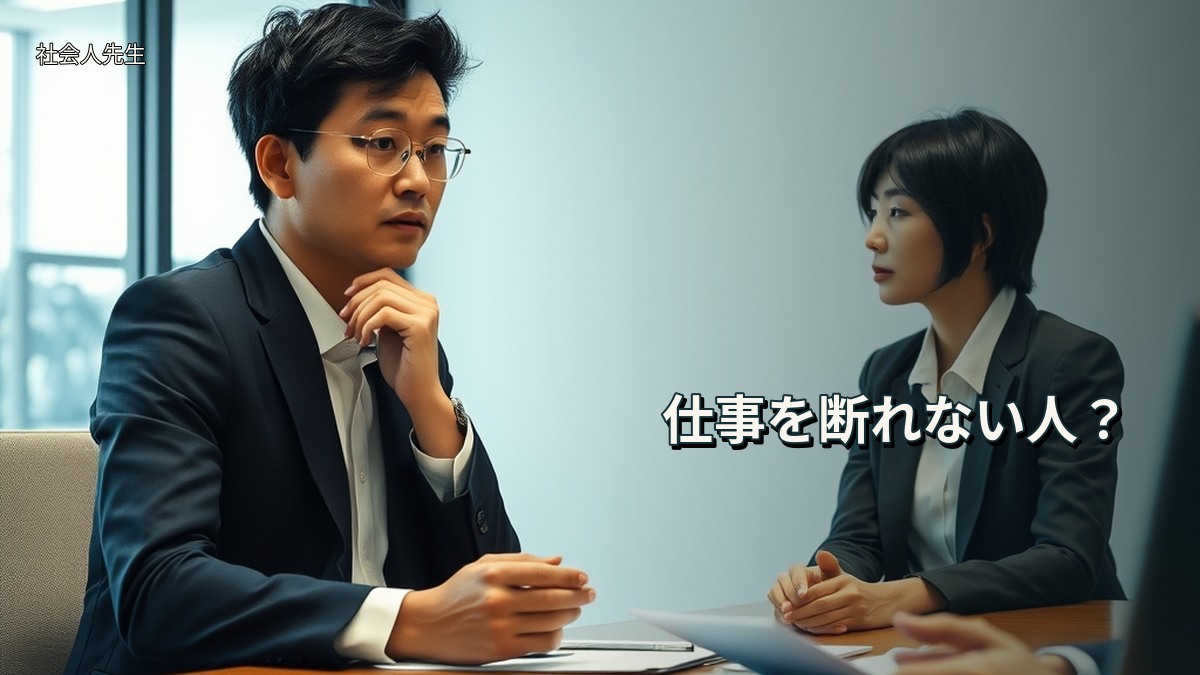仕事を断れない人？