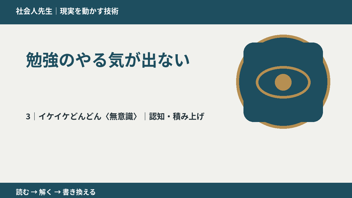 勉強のやる気が出ないとき、気合いでなく自然に動ける状態を育てる｜認知・積み上げ