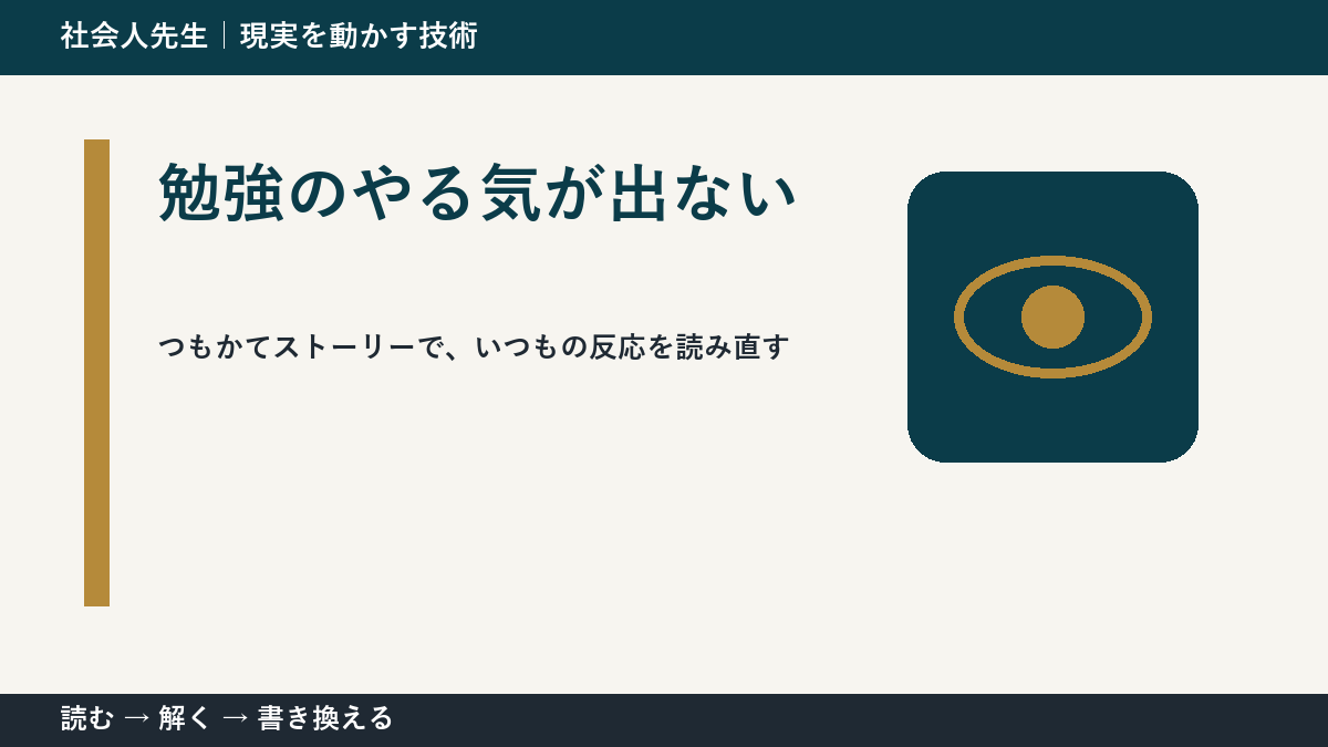 勉強のやる気が出ない｜考えすぎる前に確認したいこと
