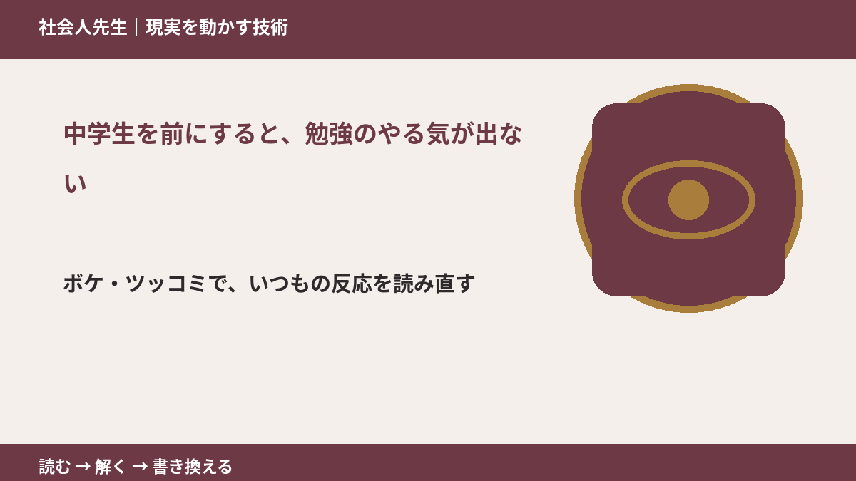中学生を前にすると、勉強のやる気が出ないのはなぜ？｜原因を分けて考える方法