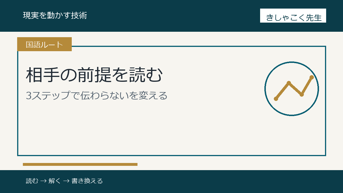 相手の前提を読む｜3ステップで伝わらないを変える