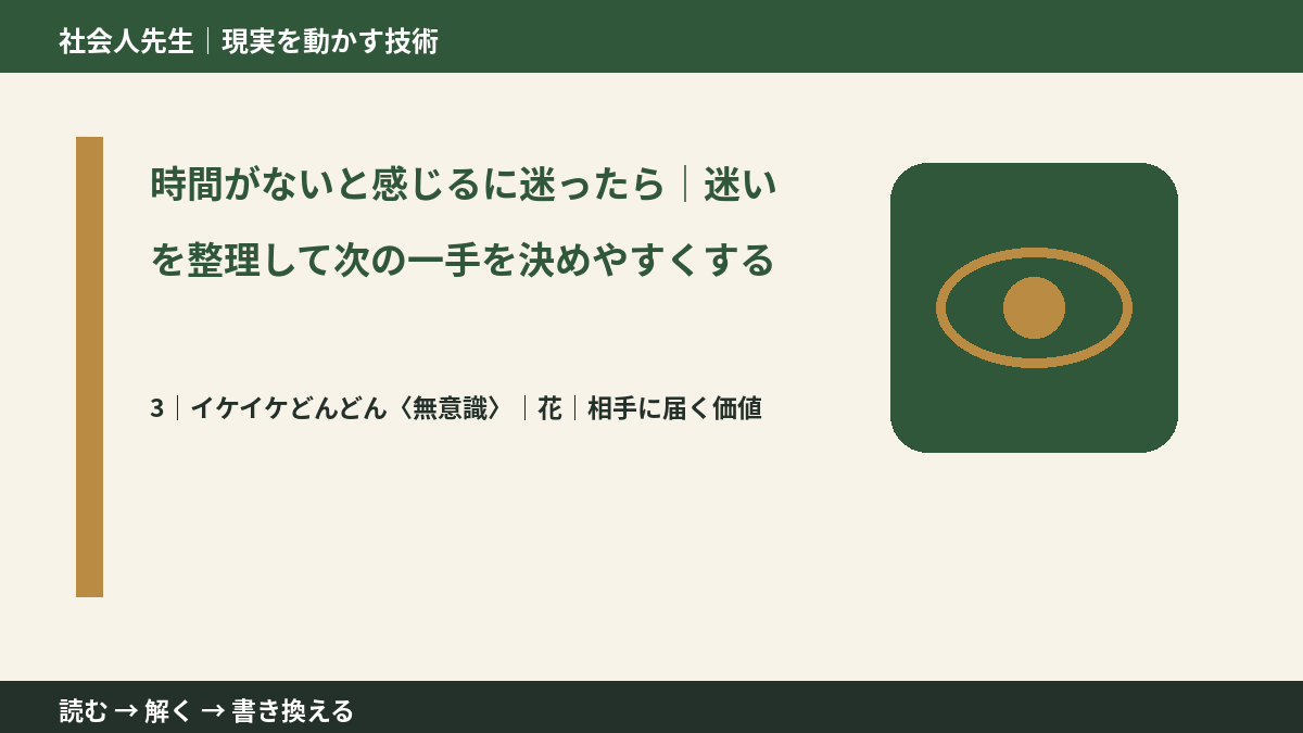 時間がないと感じるに迷ったら|迷いを整理して次の一手を決めやすくするとき、気合いでなく自然に動ける状態を育てる|花|相手に届く価値