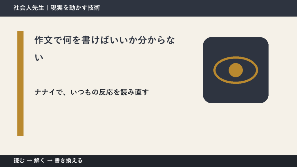 作文で何を書けばいいか分からないとき、どうする？｜事実と解釈を分ける