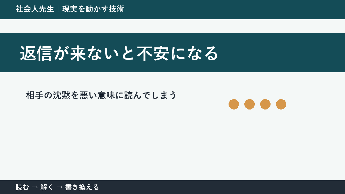 返事が来ないと「怒らせた?」と思うとき|不安を小さくする考え方