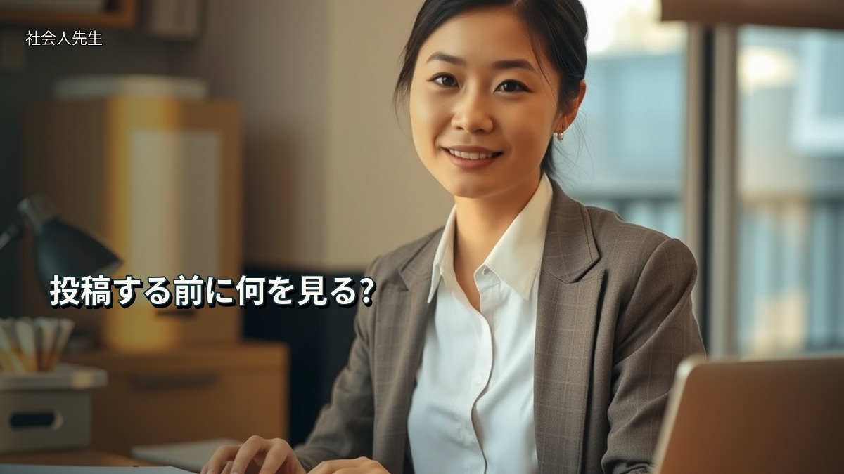 投稿する前に何を見る?