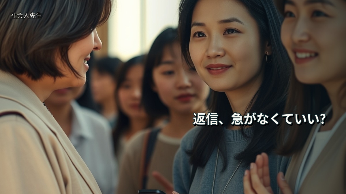 返信、急がなくていい?