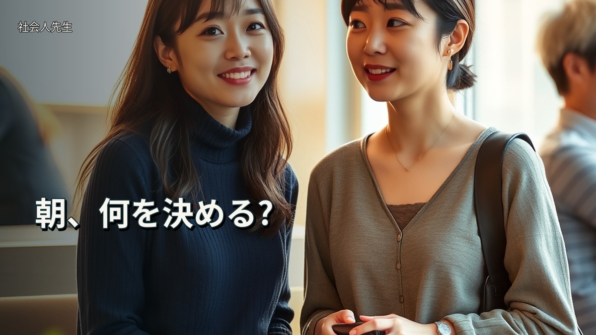 朝、何を決める?