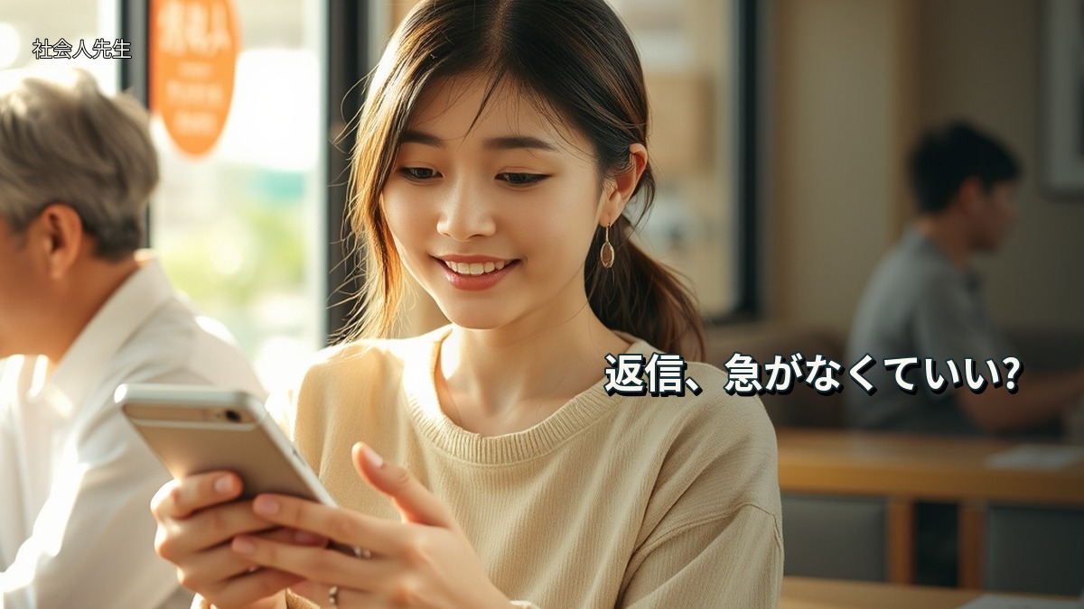 返信、急がなくていい?