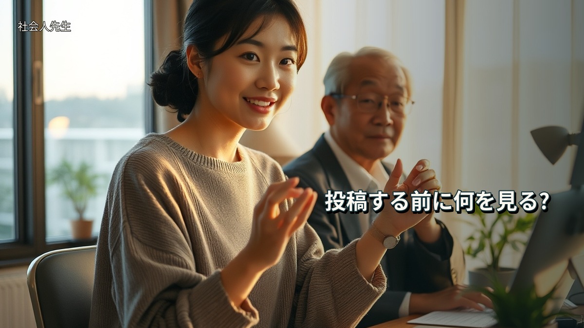 投稿する前に何を見る?