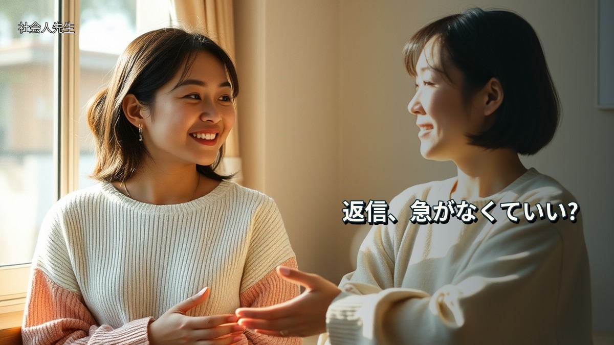 返信、急がなくていい?
