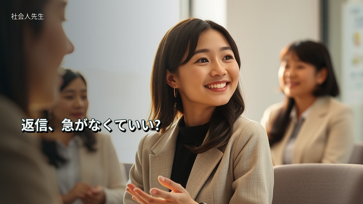 返信、急がなくていい?