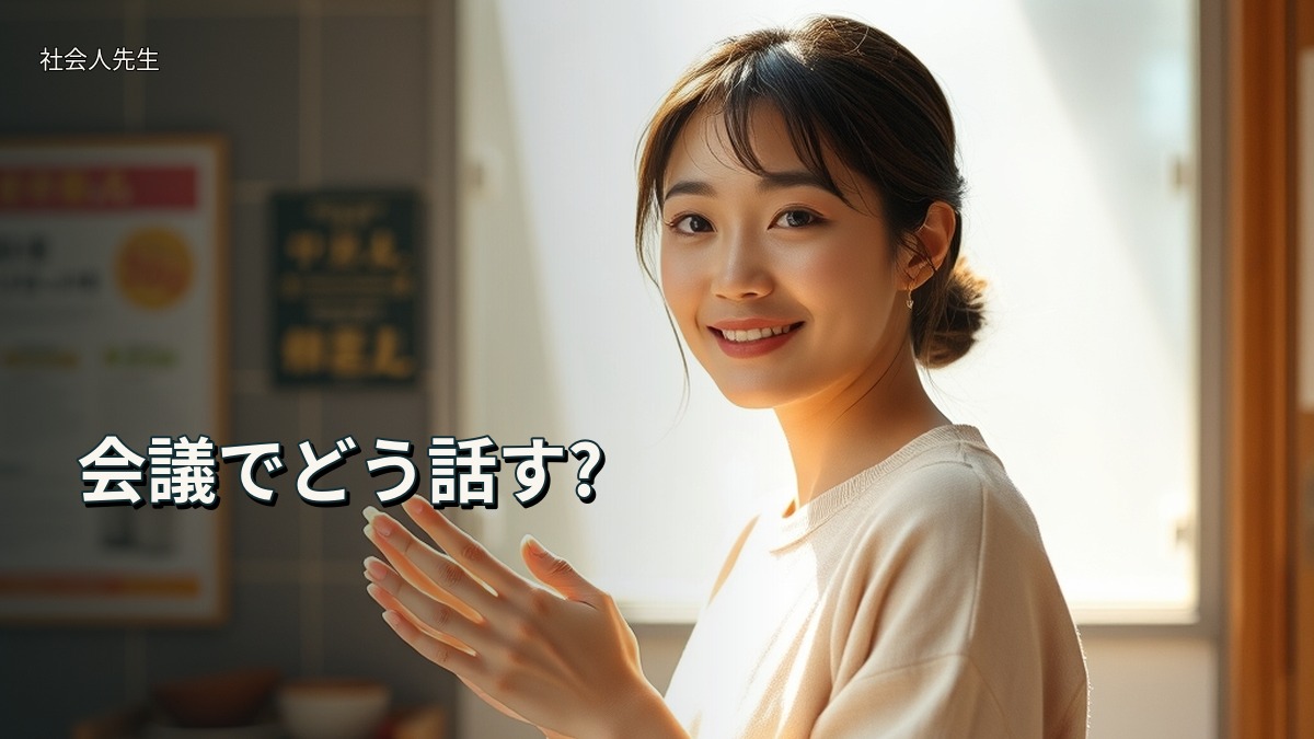 会議でどう話す?