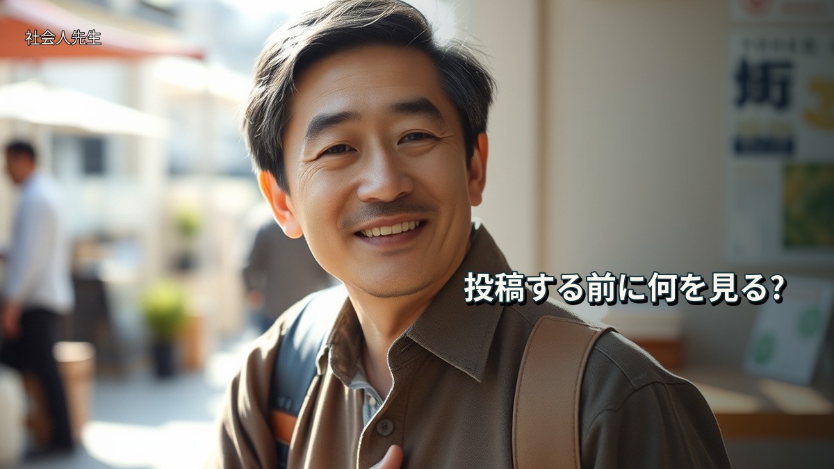 投稿する前に何を見る?