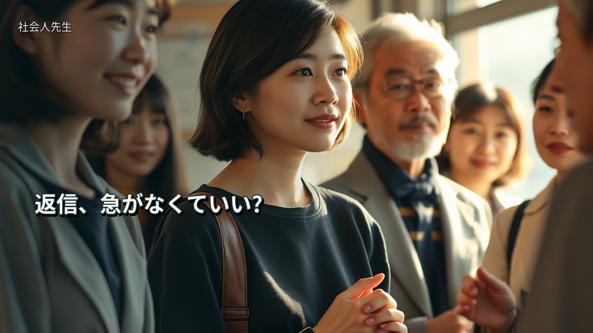 返信、急がなくていい?