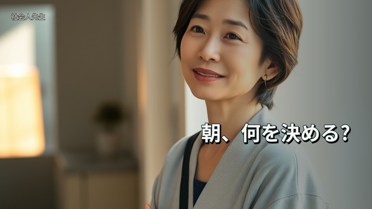 朝、何を決める?