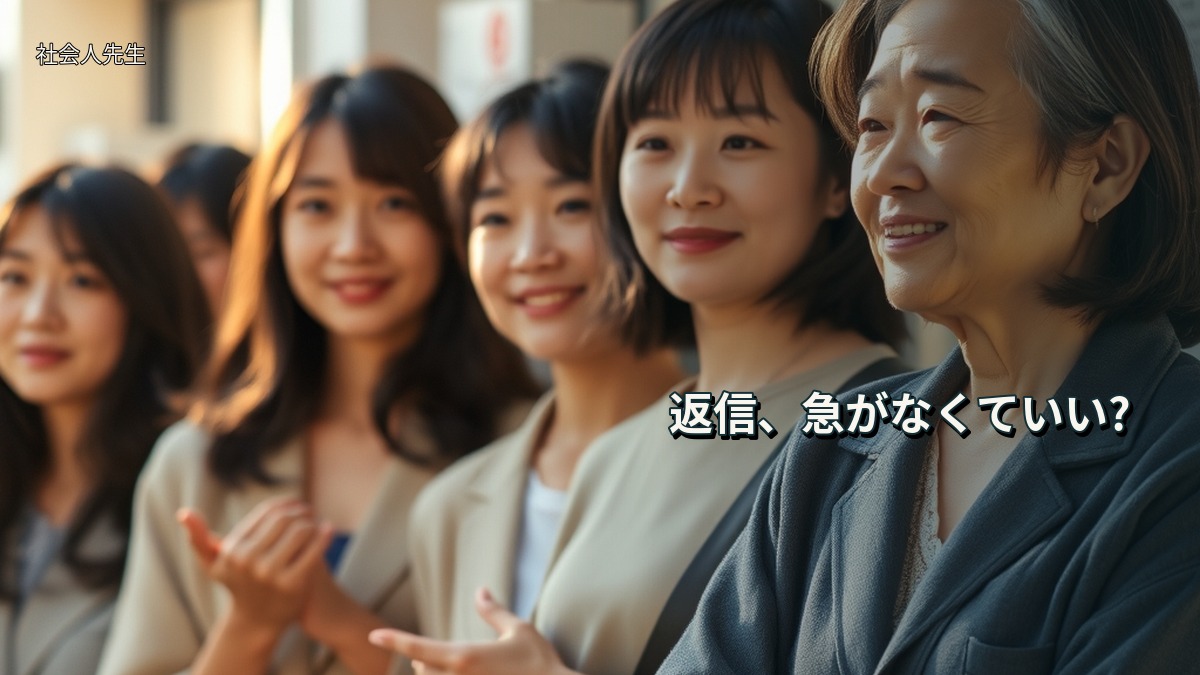 返信、急がなくていい?