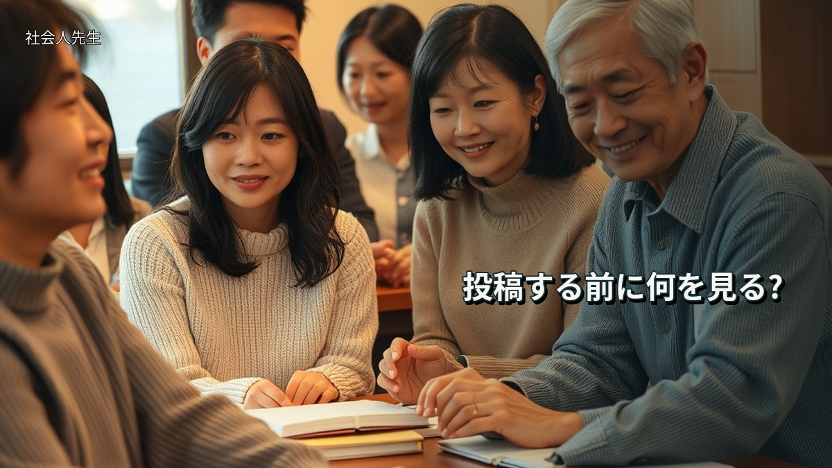投稿する前に何を見る?