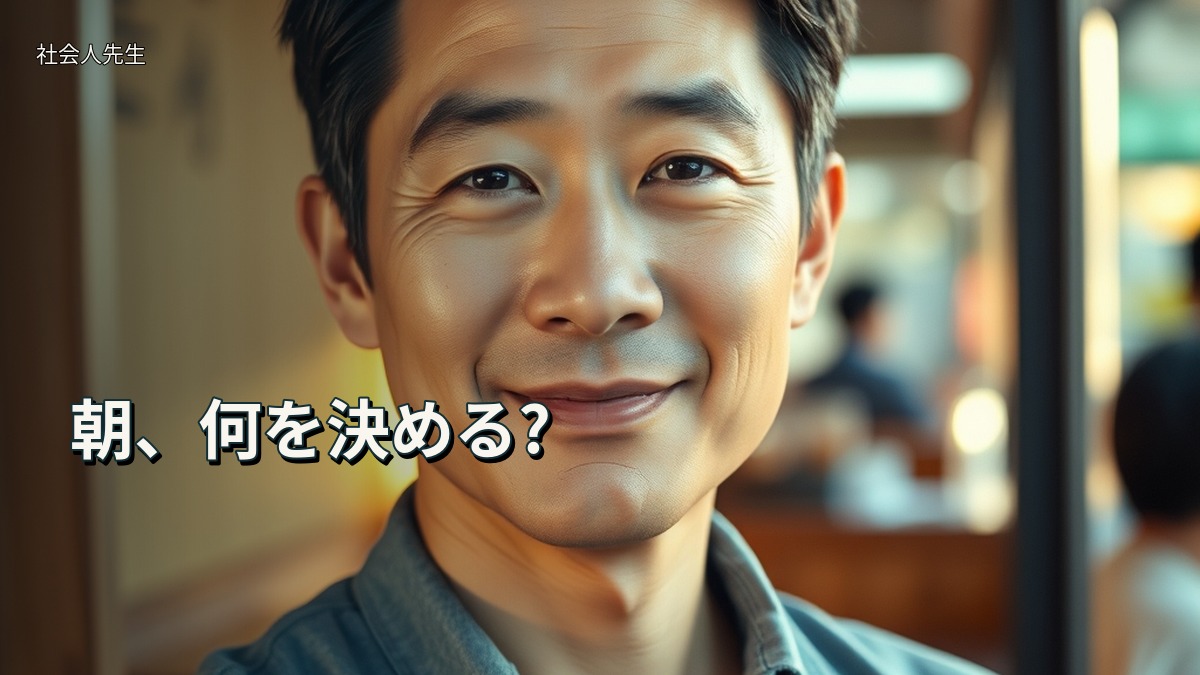 朝、何を決める?