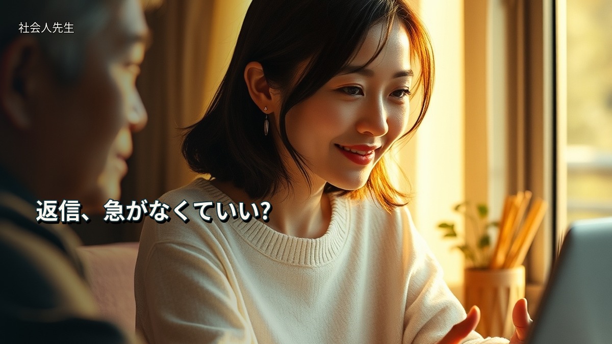返信、急がなくていい?