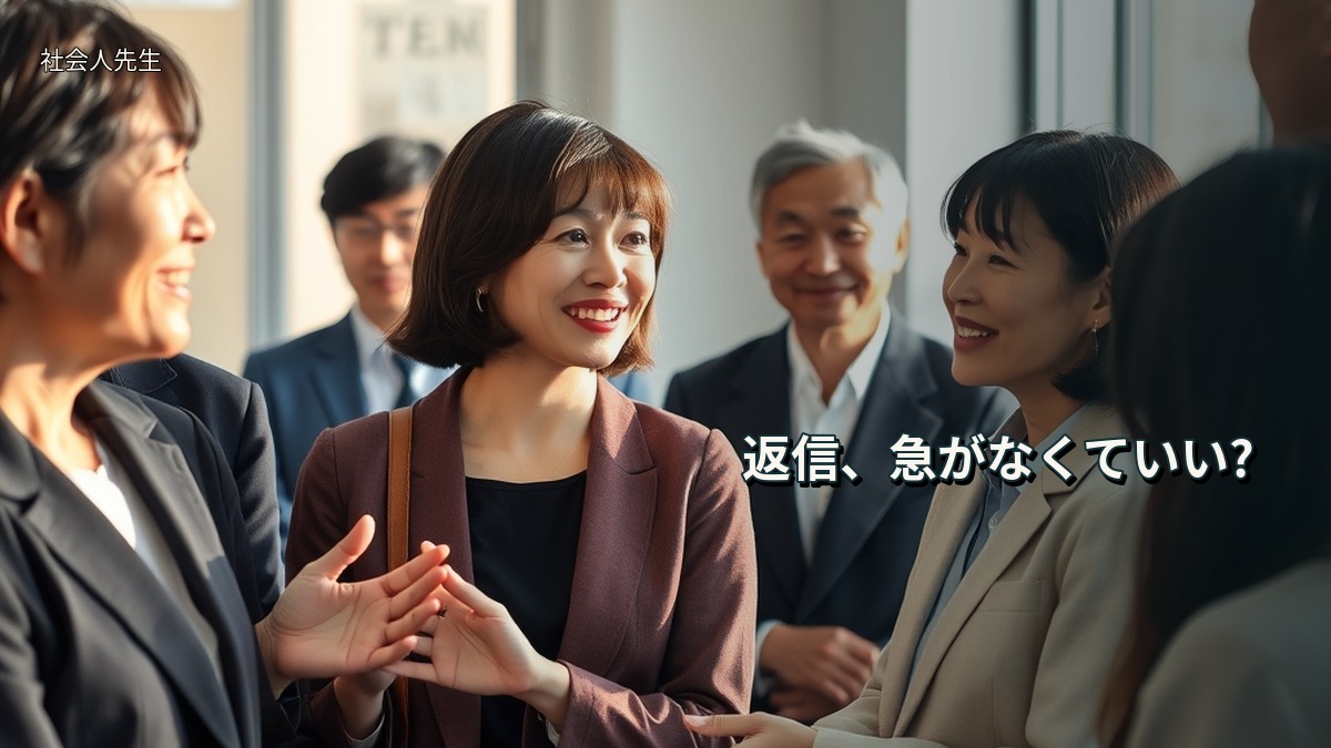 返信、急がなくていい?