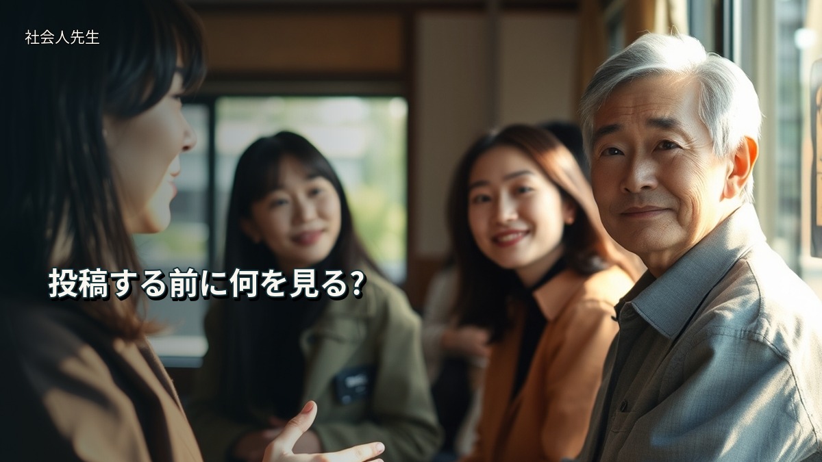 投稿する前に何を見る?