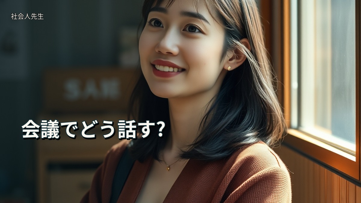会議でどう話す?