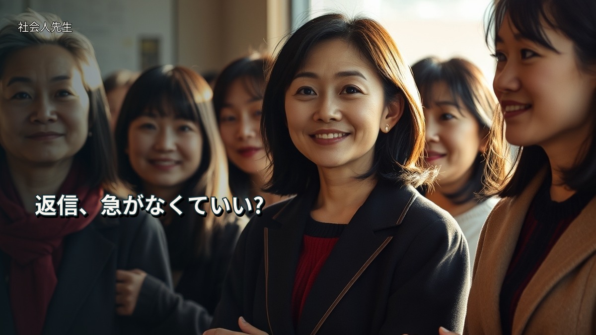返信、急がなくていい?