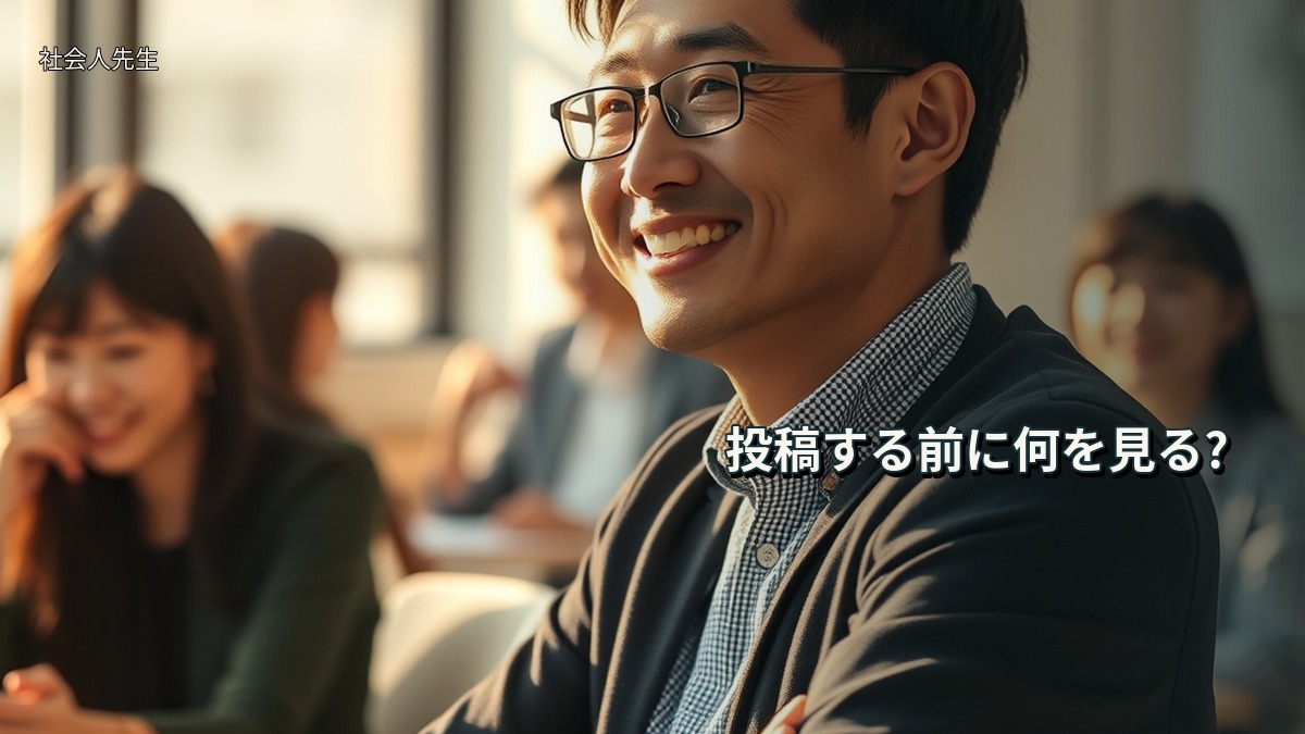 投稿する前に何を見る?
