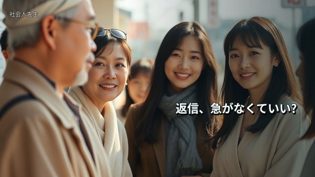返信、急がなくていい?