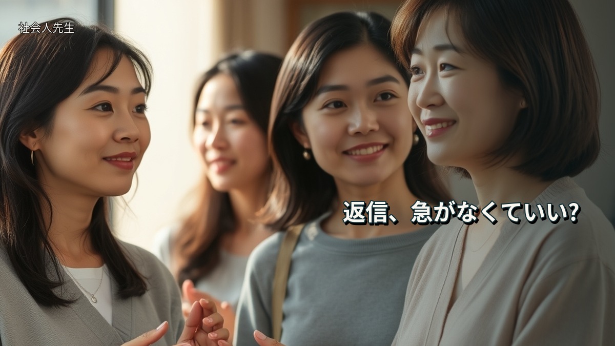 返信、急がなくていい?