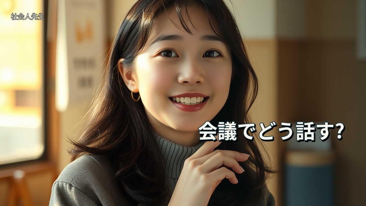 会議でどう話す?