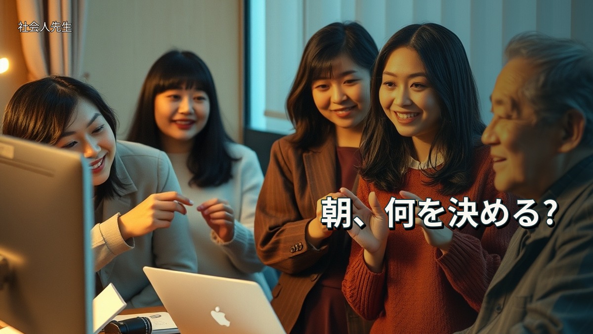 朝、何を決める?
