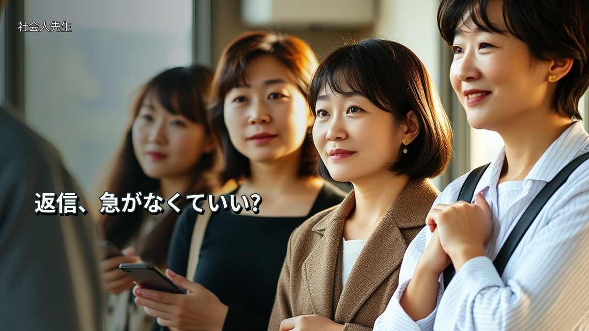 返信、急がなくていい?