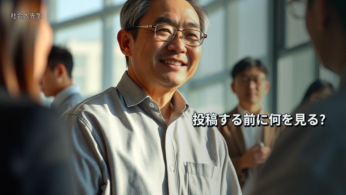 投稿する前に何を見る?