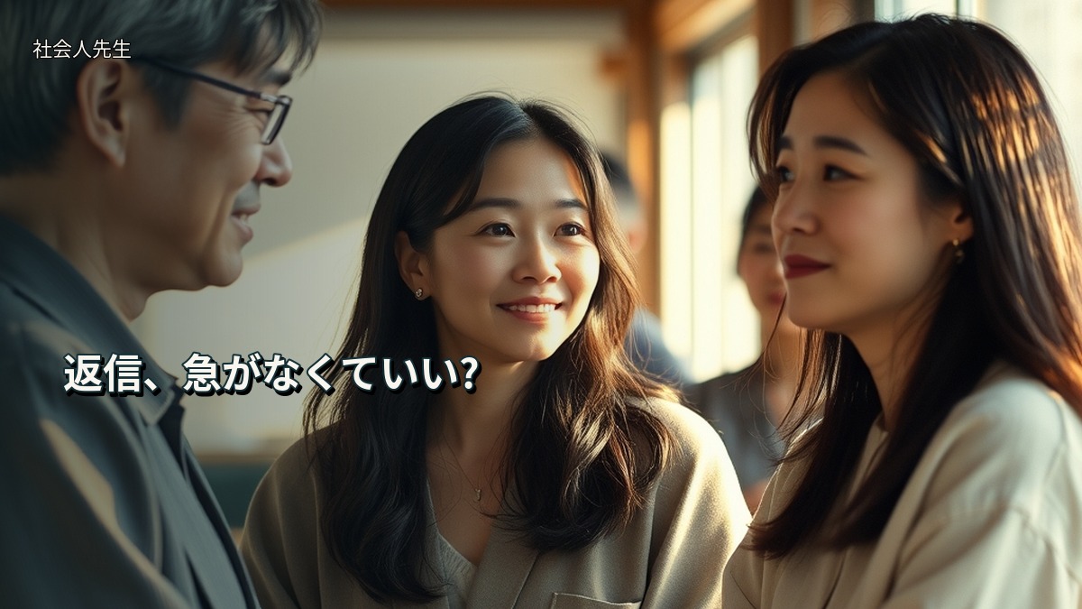 返信、急がなくていい?