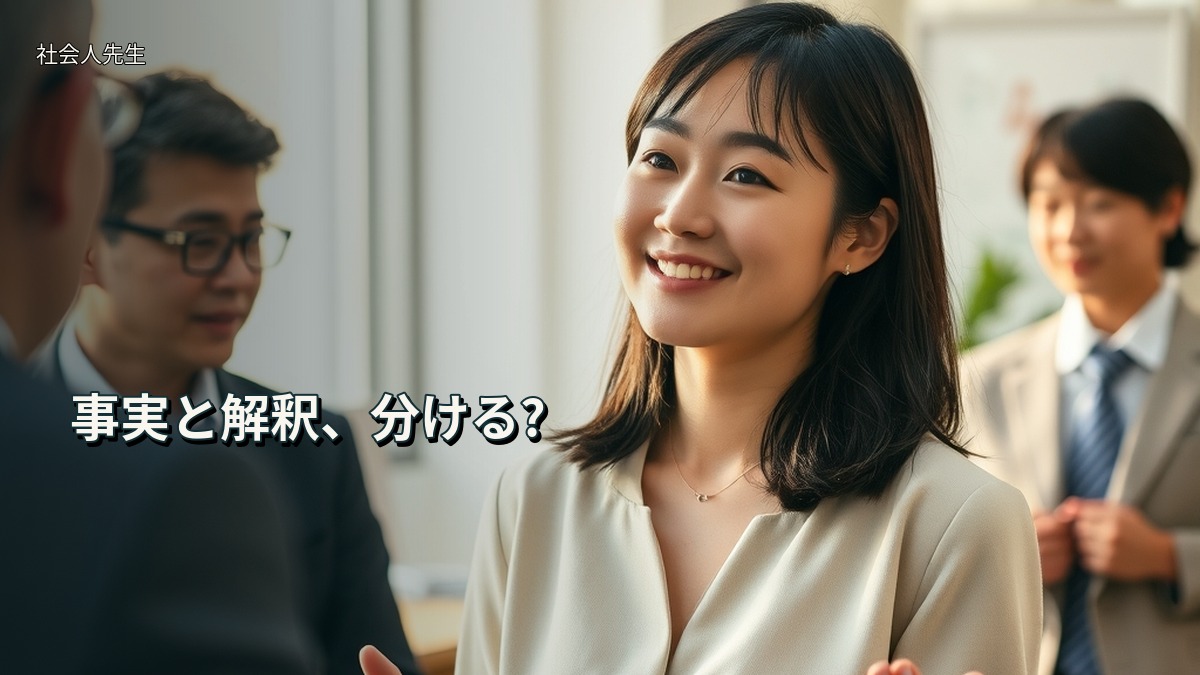 事実と解釈、分ける?