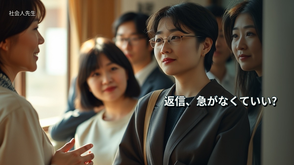 返信、急がなくていい?