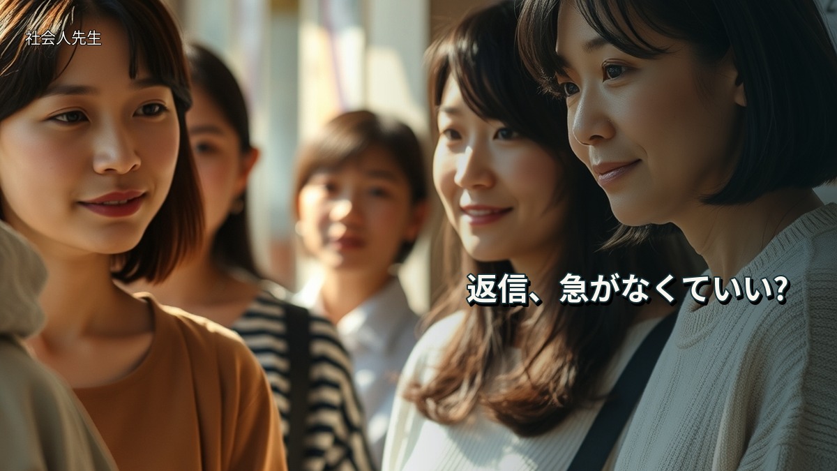 返信、急がなくていい?
