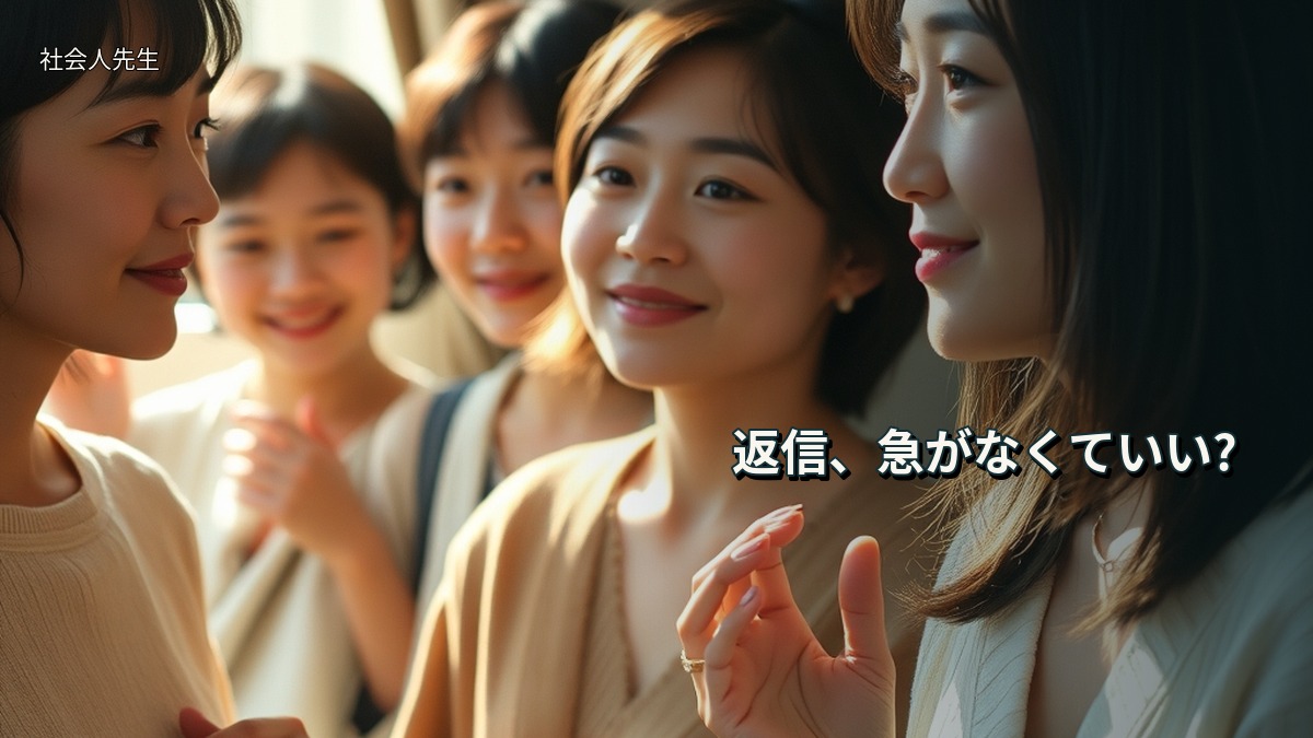 返信、急がなくていい?