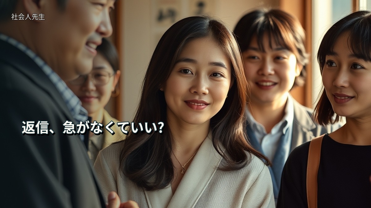 返信、急がなくていい?